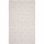 Grey and Ivory Geometric Wool 4' x 6' Area Rug