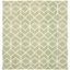 Sage and Ivory Geometric Wool Flatweave Rug, 8' x 10'