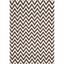Handmade Dhurrie Chevron Zigzag Wool Rug, Brown/Ivory, 8' x 10'