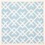 Light Blue and Ivory Geometric Wool 8' x 10' Area Rug