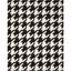 Black and Ivory Geometric Wool Flat Woven Area Rug, 4' x 6'