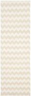 Beige and Ivory Geometric Wool Flat Woven Runner Rug