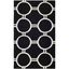 Black and Ivory Geometric Wool 9' x 12' Area Rug