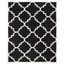 Black and Ivory Geometric Wool 4' x 6' Flat Woven Rug