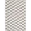 Ivory and Silver Geometric Wool Flat Woven Rug, 5' x 8'