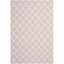 Grey and Ivory Geometric Flat Woven Wool Area Rug, 5' x 8'