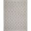 Soft Grey and Ivory Wool Geometric 9' x 12' Area Rug