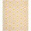 Ivory and Yellow Geometric Hexagon Wool Area Rug, 6' x 9'