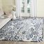 Ivory and Navy Hand-Tufted Wool Floral Area Rug