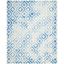 Ivory and Blue Hand-Tufted Wool Runner Rug - 27" x 5"