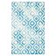 Ivory and Blue Hand-Tufted Wool Runner Rug - 27" x 5"