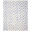 Ivory and Blue Hand-Tufted Wool 9' x 12' Rectangular Rug