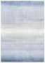 Elegant Blue and Ivory Hand-Knotted Viscose 9'x12' Rug