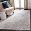 Elysian Gray & Blue Hand-Knotted Wool Blend 5' x 8' Area Rug