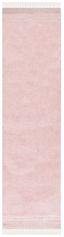 Pink and Ivory Cotton Reversible Runner Rug, 2'3" x 9'