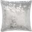 Edmee 18" Light Grey and Silver Abstract Pillow