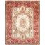 Empire Handmade Red and Light Gold Wool Rug, 6' x 9'