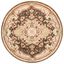 Handcrafted Brown Wool 8' Round Floral Tufted Area Rug