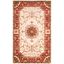 Ivory and Red Hand-Tufted Wool Rectangular Area Rug