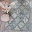 Light Blue High Pile Synthetic Boho-Chic Area Rug