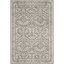 Elegant Ivory and Grey 10' x 14' Easy-Care Synthetic Area Rug