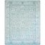 Ivory and Light Blue Rectangular Synthetic Area Rug, 11' x 15'