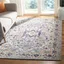 Gray Synthetic Reversible Floral 4' x 6' Area Rug