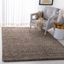 Luxurious Easy-Care Brown Synthetic Shag Area Rug, 4' x 6'