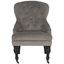 Contemporary Mushroom Gray Wood Accent Arm Chair 24"