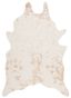 Beige and Silver Faux Cowhide Area Rug 5' x 6'5"