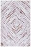 Beige and Brown Faux Fur 6' x 9' Washable Area Rug