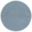 Handmade Art Deco Inspired 5' Blue Wool & Silk Round Rug