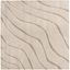 Luxe Cream Beige 6'7" Square Shag Rug with Non-Slip Feature