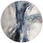 Celestial Mirage Abstract Gray Round Synthetic Rug, 6'7"