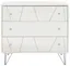 Genevieve 41" Grey and White Washed Mid-Century Dresser