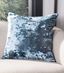 Marine Blue Velvet 18-inch Square Throw Pillow