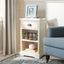 Griffin Transitional White Pine Side Table with Storage