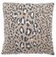 Gwynn 18" Beige and Black Cotton Leopard Print Pillow