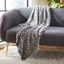 Gwynn Grey and Black Cotton Leopard Print Throw Blanket