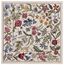 Ivory Floral Wool Handmade Square Area Rug