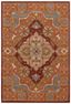 Rust and Multicolor Hand-Tufted Wool Area Rug 6' x 9'