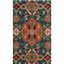 Heritage Hand-Tufted Blue and Camel Square Wool Accent Rug - 2' x 3'