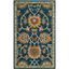 Navy Blue Floral Hand-Tufted Wool Area Rug, 2' x 3'