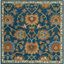 Navy Blue Hand-Tufted Wool Square Area Rug, 6' x 6'