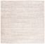 Ivory Beige Easy-Care Non-Slip Shag Square Rug, 7' x 7'