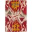 Ivory and Red Handmade Wool Tufted Accent Rug, 2' x 3'