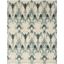 Beige and Slate Handmade Wool Ikat Area Rug, 2' x 3'