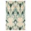 Beige and Slate Handmade Wool Ikat Area Rug, 2' x 3'