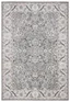 Grey and Dark Grey 9' x 12' Synthetic Oriental Area Rug