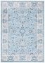 Elegant Light Blue Synthetic 10' x 14' Rectangular Easy Care Rug